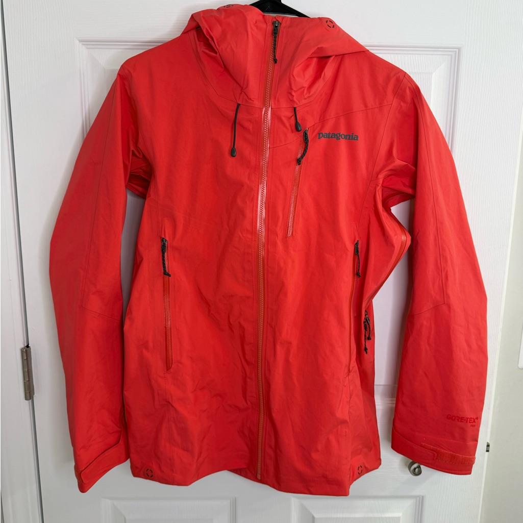 Patagonia Powder Bowl Jacket Women’s Small Tomato Red Gore- Pluma Msrp:$399